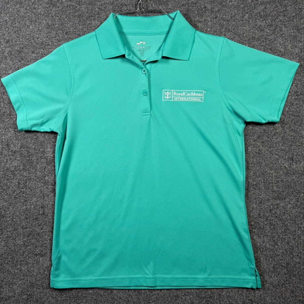 Royal Caribbean Tri-Mountain Polo Women S Teal Performance Short Sleeve Shirt